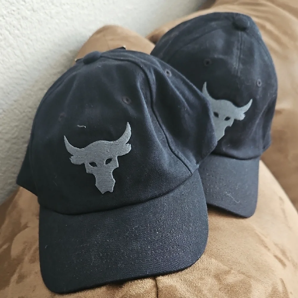 NWT Two (2) Under Armour Project Rock Youth Hats UNISEX - Picture 1 of 5